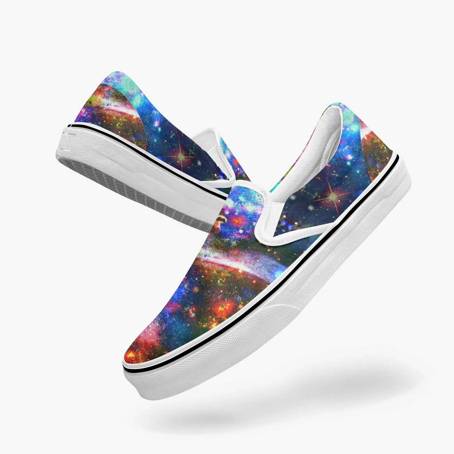 Oriarch Split-Style Psychedelic Slip-On Shoes