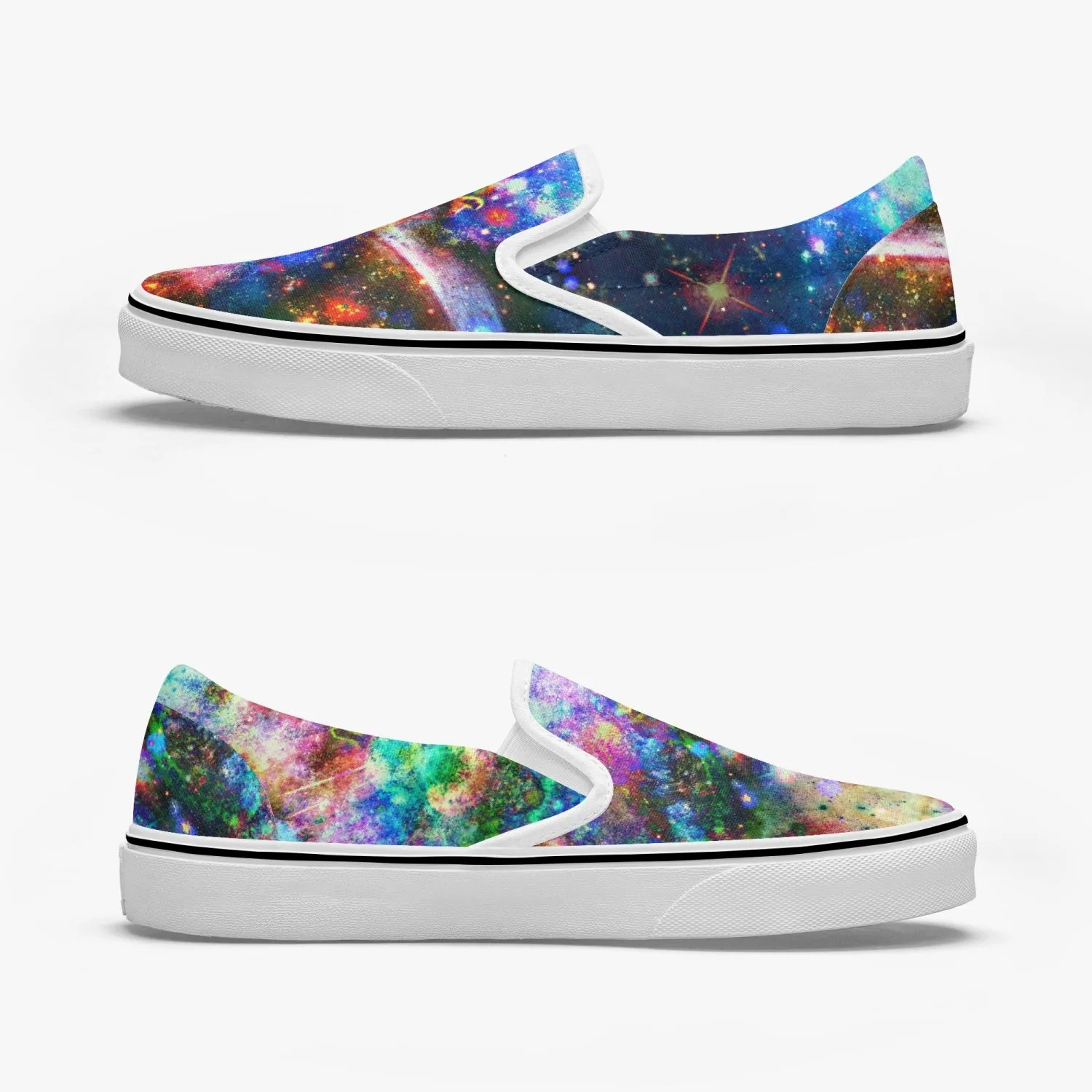 Oriarch Split-Style Psychedelic Slip-On Shoes