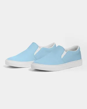Pale Pastel Cyan Slip-On Canvas Sneakers | Women's | Bright Pale Pastel Cyan | C30M0Y0K0