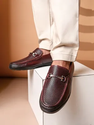 Pelle Albero Bordo Leather Comfortable Loafer/Driving Boots