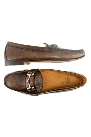 Preston Deerskin Bit Loafer in Chestnut by T.B. Phelps
