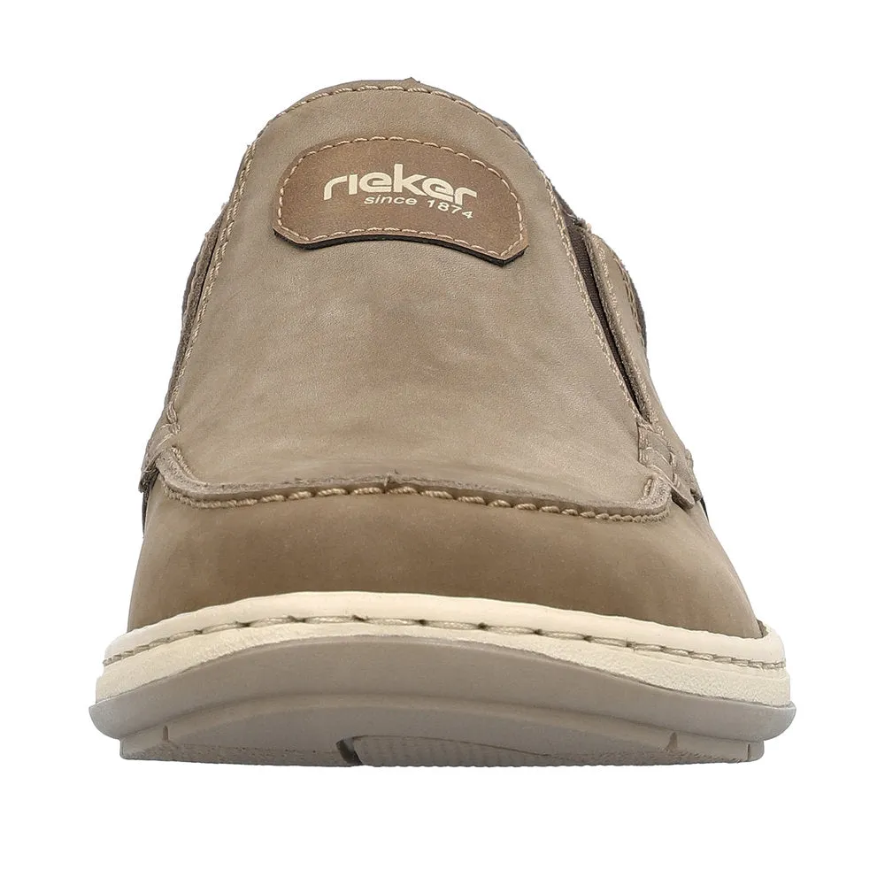 Rieker 17368-25 Randall Mens Brown Leather Slip On Loafers