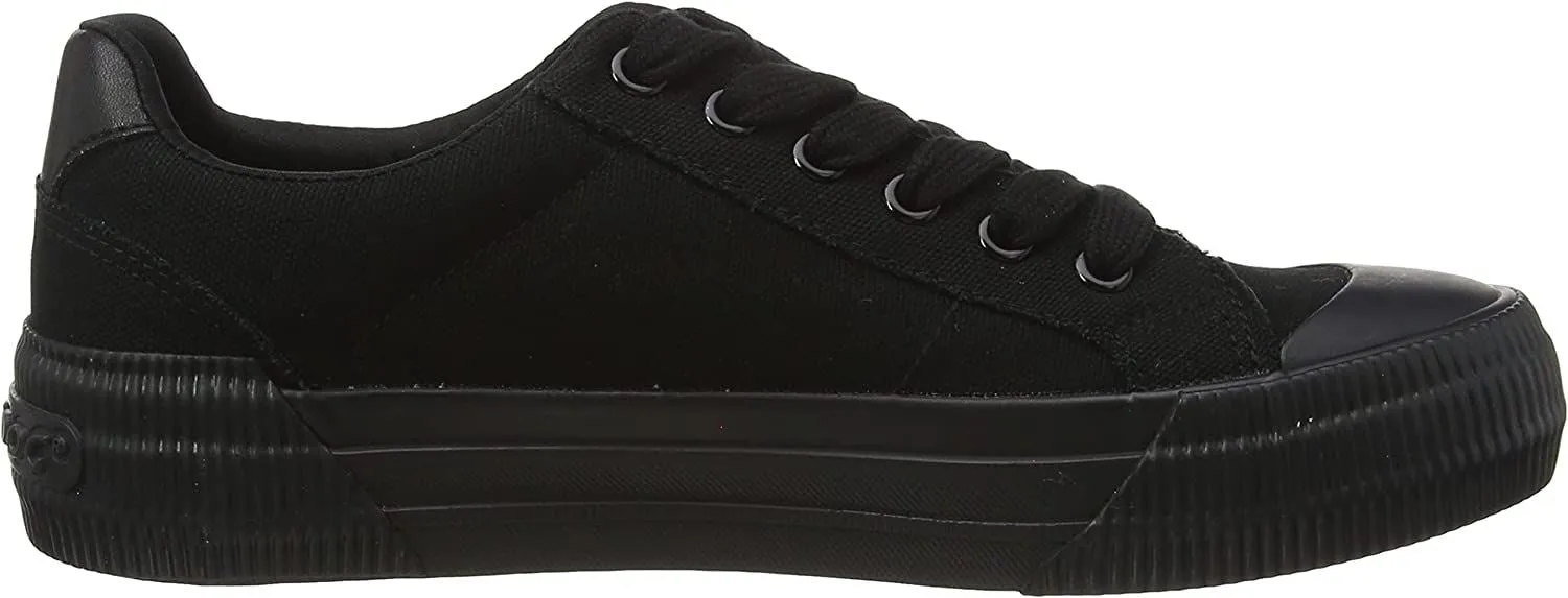 Rocket Dog Cheery Black Black Womens Canvas Trainers Shoes