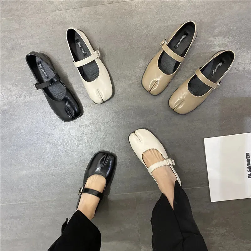 Sabitha Slipt Toe Mary Jane Ballet Flats