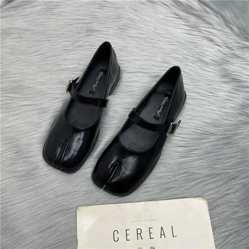 Sabitha Slipt Toe Mary Jane Ballet Flats