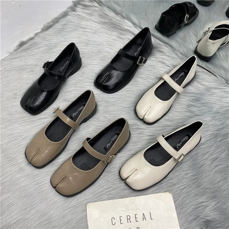 Sabitha Slipt Toe Mary Jane Ballet Flats