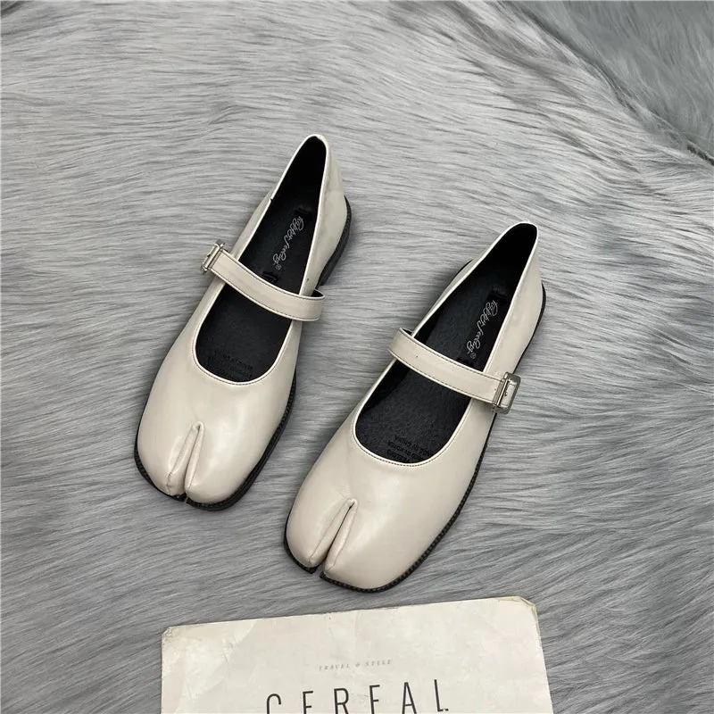 Sabitha Slipt Toe Mary Jane Ballet Flats