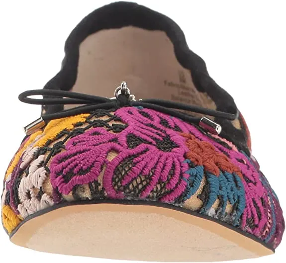 Sam Edelman Felicia Bright Multi Slip On Rounded Closed Toe Flexible Ballet Flat