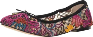 Sam Edelman Felicia Bright Multi Slip On Rounded Closed Toe Flexible Ballet Flat