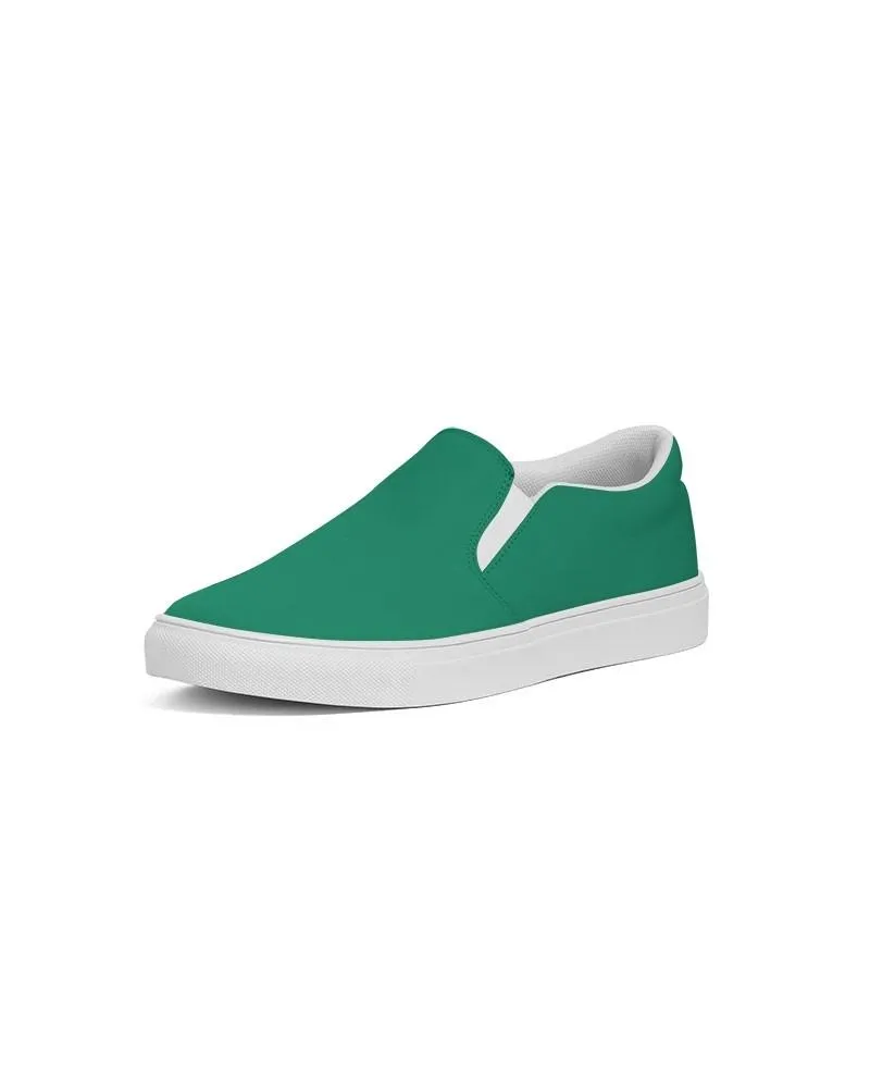 Shaded Green Slip-On Canvas Sneakers | Men's | C100M0Y75K30