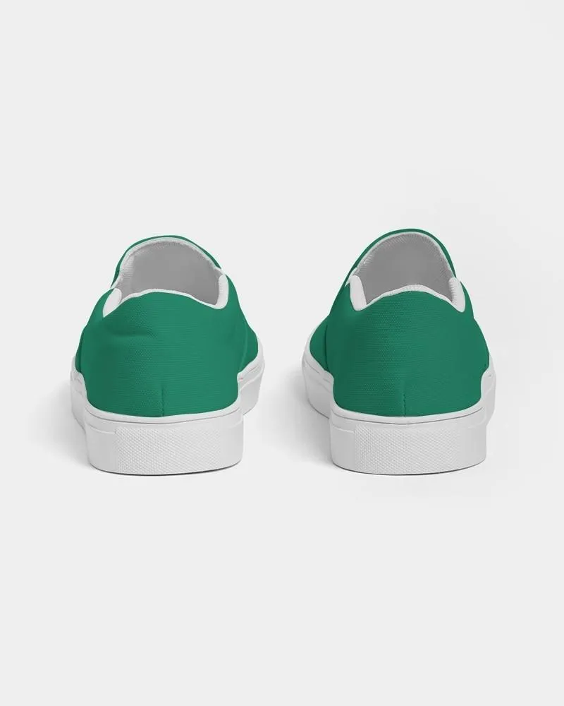 Shaded Green Slip-On Canvas Sneakers | Men's | C100M0Y75K30