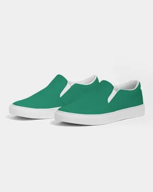 Shaded Green Slip-On Canvas Sneakers | Men's | C100M0Y75K30