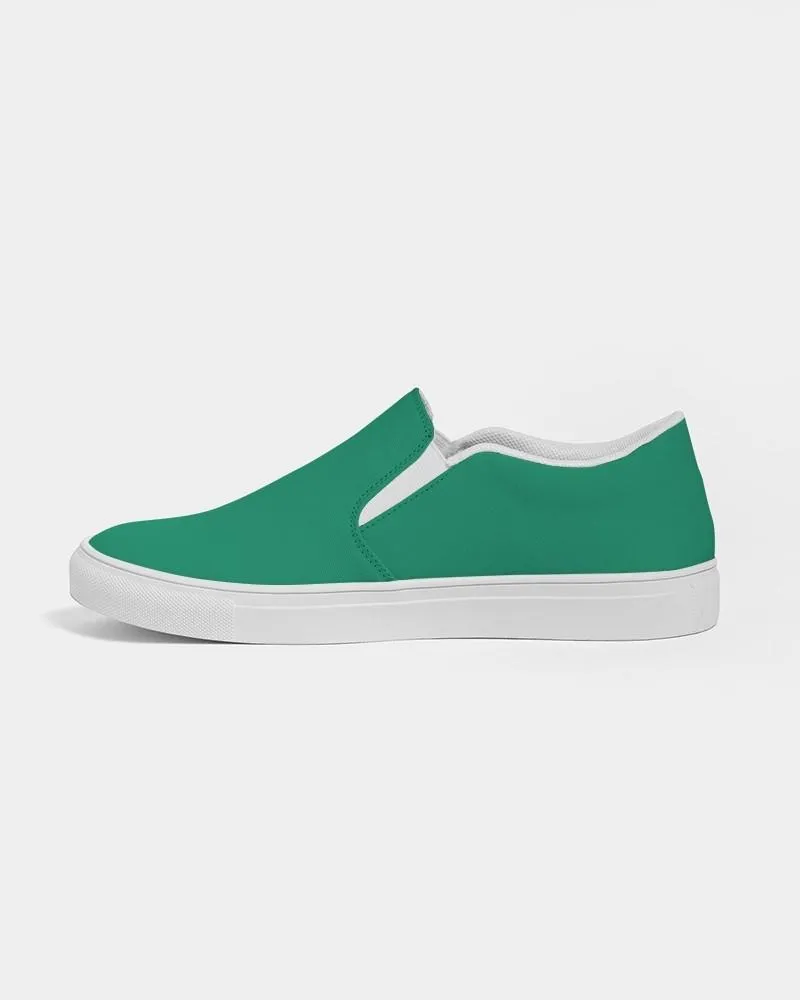 Shaded Green Slip-On Canvas Sneakers | Men's | C100M0Y75K30