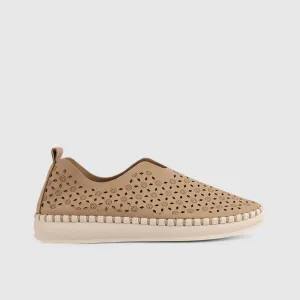 Sienna Comfort Slip On Casuals Tan 01367