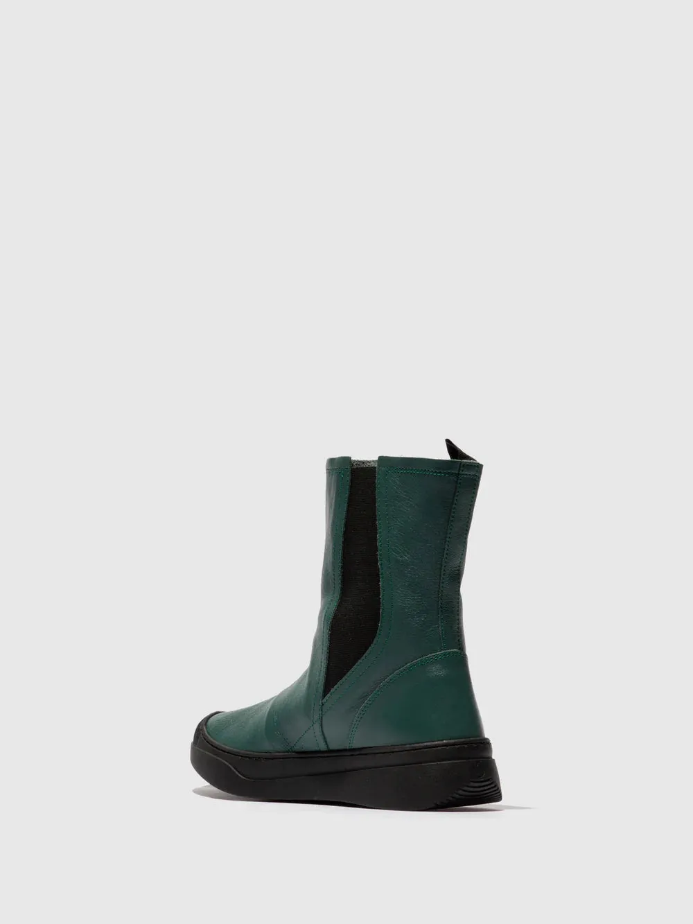 Softinos Women's AMBE757SOFLeather Chelsea Boots Teal Green