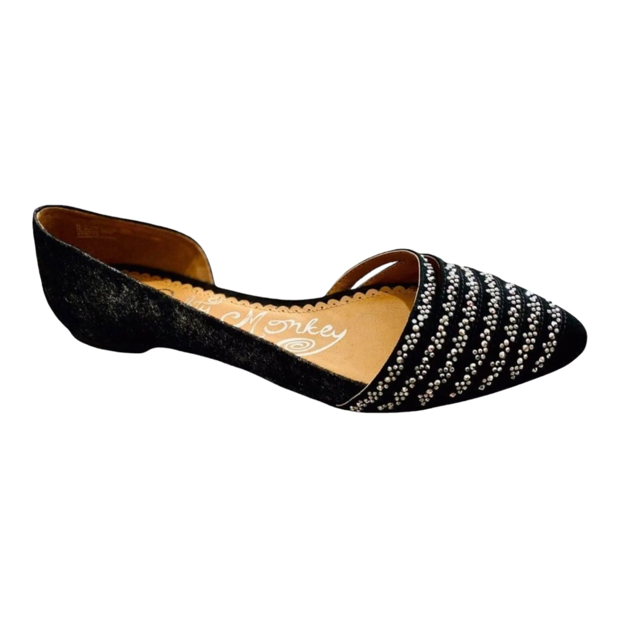 Sparkling Leather Slip-on Ballet Flats