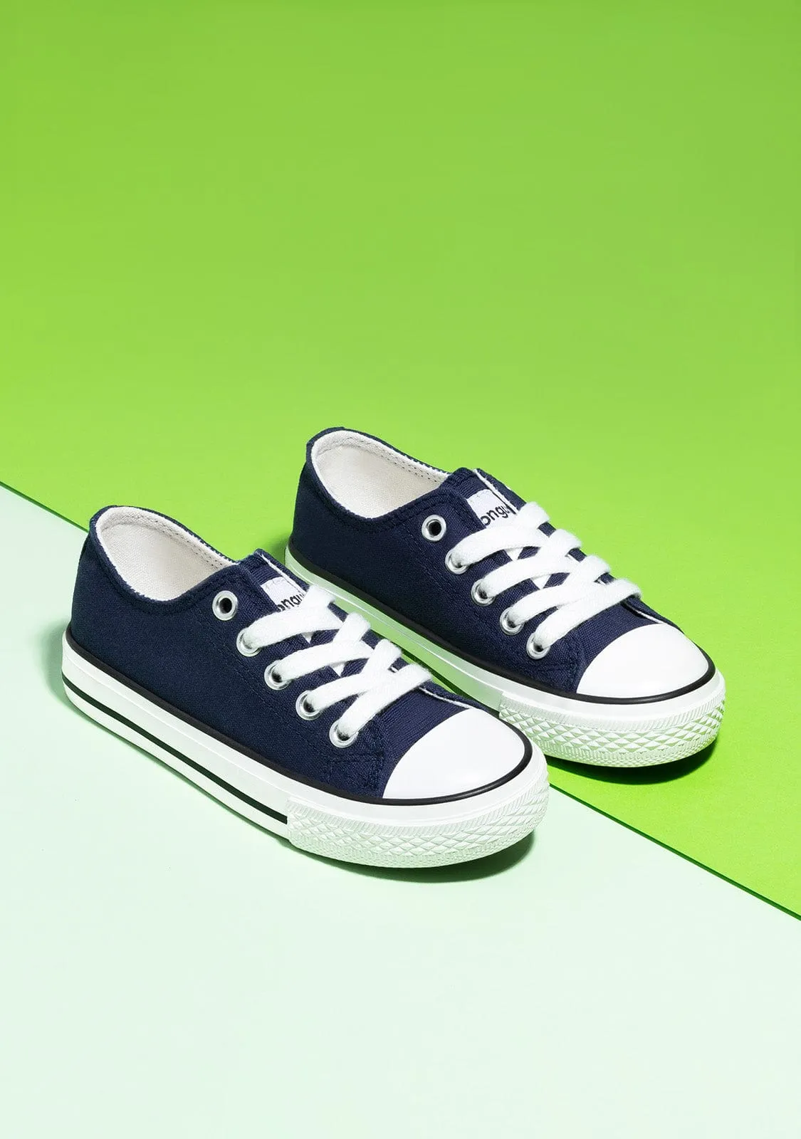Unisex Navy Basic Sneakers Canvas