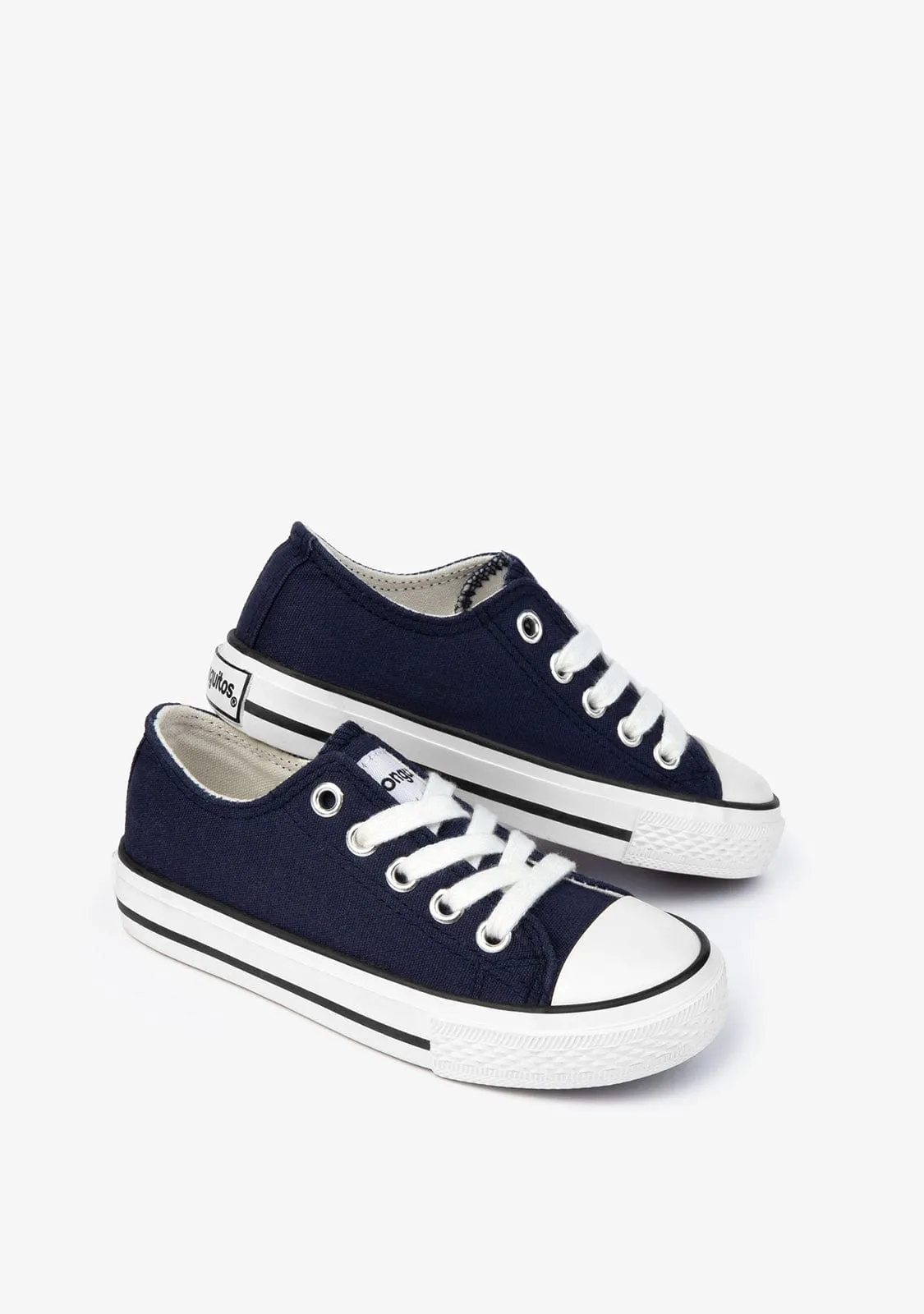 Unisex Navy Basic Sneakers Canvas
